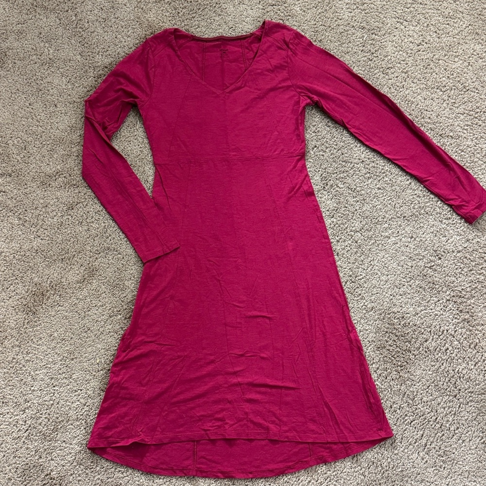 Horny Toad Magenta Long Sleeve Dress